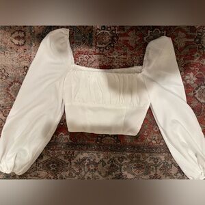 Princess Polly White Puff Sleeve Top